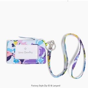 ✨NEW Vera Bradley Zip ID Card Case AND Lanyard Marian Floral